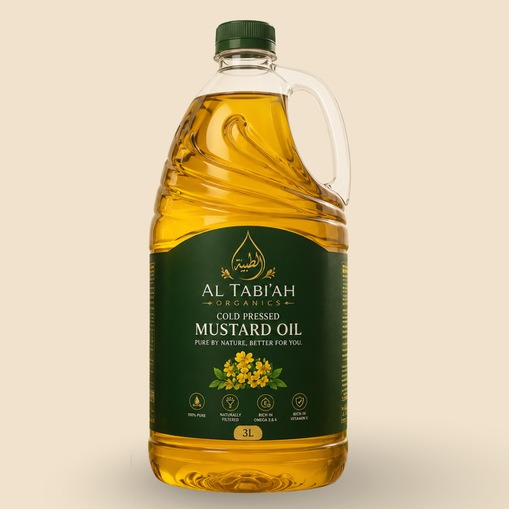 Al Tabi'ah Organics Cold Pressed Mustard Oil – 3L
