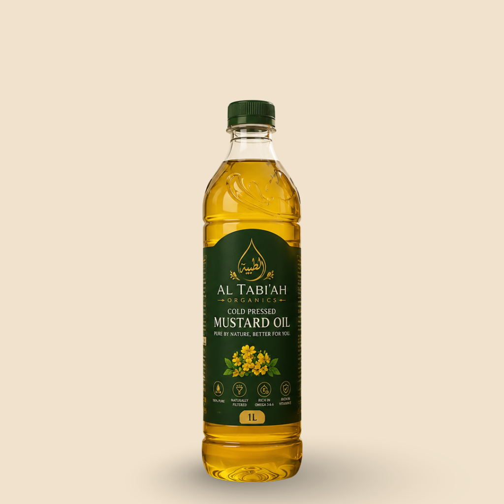 Al Tabi'ah Organics Cold Pressed Mustard Oil – 1L